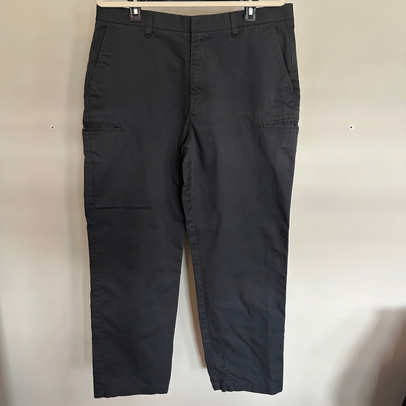 Men's Oobe Gray Cargo Cotton Blend Work Pants Size 36/30 (mislabeled) - Picture 1 of 6